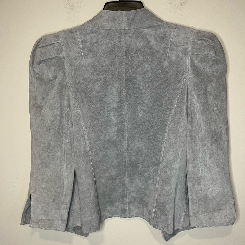 Barbara Hulanicki for Top Shop Suede Cropped Jacket Size Small - Picture 9 of 10